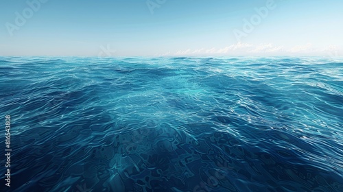 Water Gradients Ocean: A 3D illustration of gradient in an ocean
