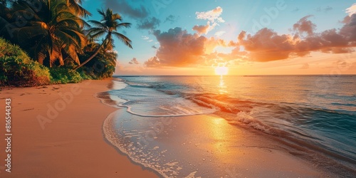 Breath-taking Sunrise Beach. Tropical Holiday Location.
