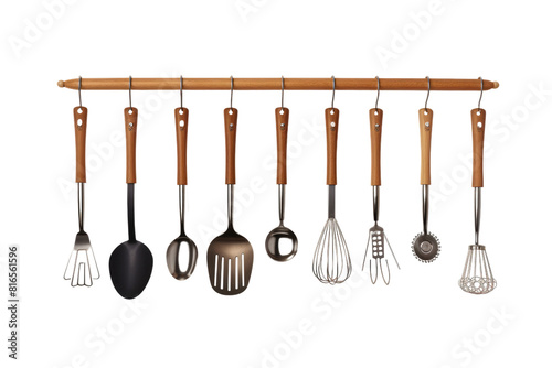 Dance of the Kitchen Tools on White or PNG Transparent Background.