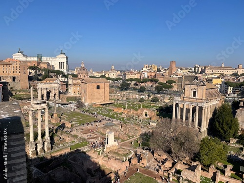 The Roman Forum ruins of Rome. Lazio. Italy. 2024