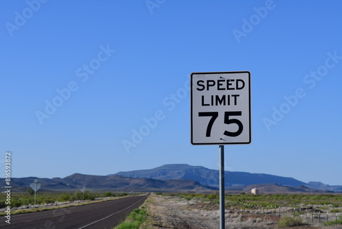 Speed limit sign in the us