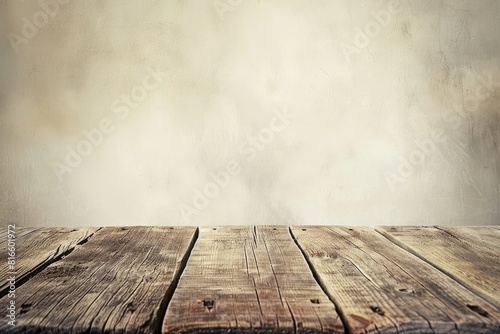 an old wooden plank on brown background