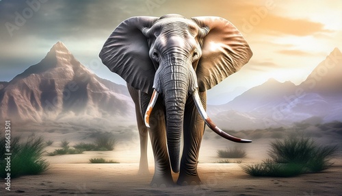 A big african elephant.