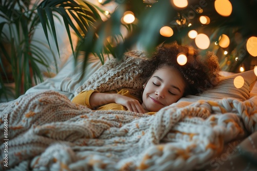 kid lying in bed