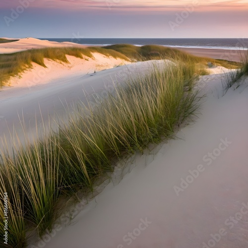 Golden Serenity: Sunset on Texel's Coastal Dunes