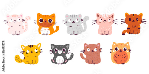 Doodle cute character cartoon cats