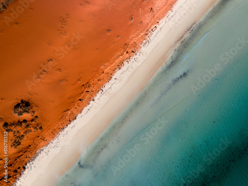 Stunning aerial view of Shark Bay, Western Australia.