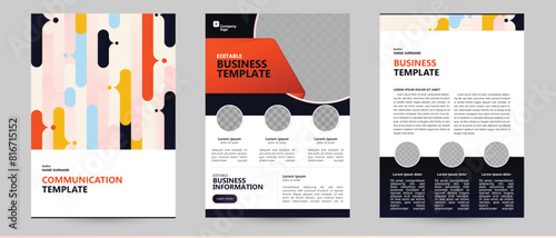abstract people talk, women teenagers talking, social discussion brochure booklet template, cover background and text information layout on page. business document, report, poster or advertisement