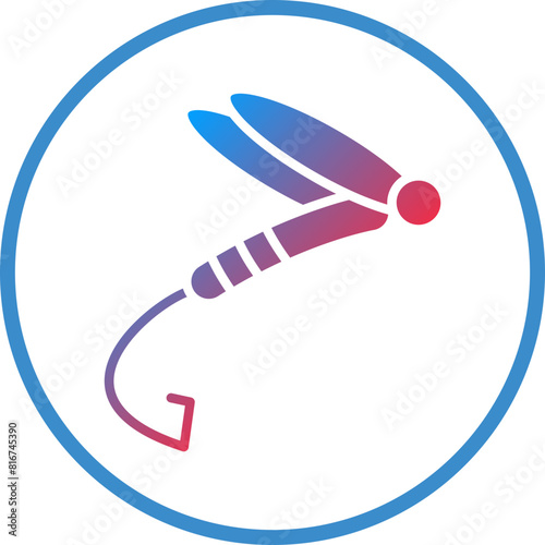 Vector Design Fly-Fishing Icon Style