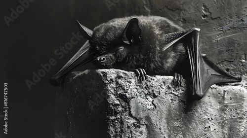 black and white bat
