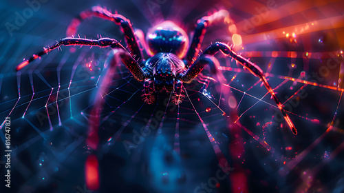 spider on a dark background