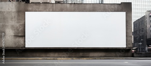 Large blank billboard on a street wall banners with room to add your own text. copy space available