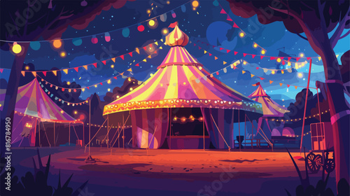 Circus tent festival vector Vector style vector desig