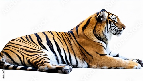 Wildlife animal mammal tiger.. isolated with white background