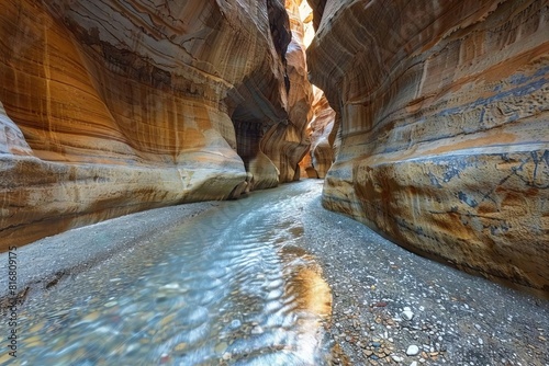 majestic siq canyon leading to petras mysterious main entrance travel landscape photo