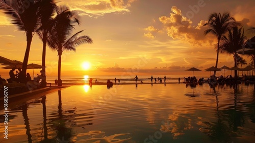 Enjoy sunset at Seminyak (Kuta) Bali - Indonesia 