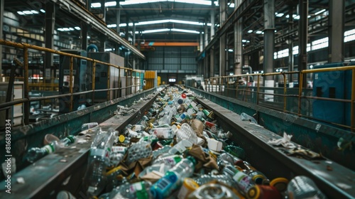 A factory implementing save earth initiatives, focusing on reducing waste during the production of tech products