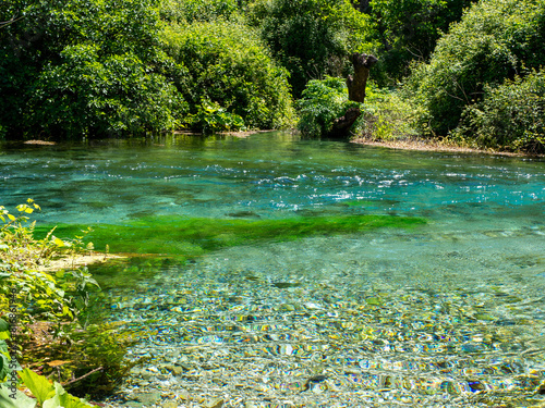 Natural Turquoise Spring Water at Blue Eye, Albania