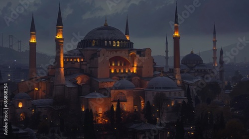 Hagia Sophia, a Late Antique structure in Istanbul, Turkey