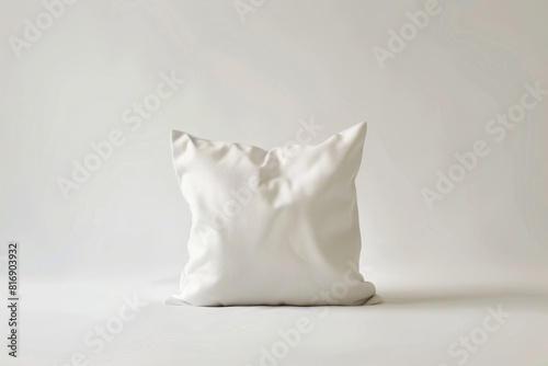White pillow mockup on white background. Ready to replace your design