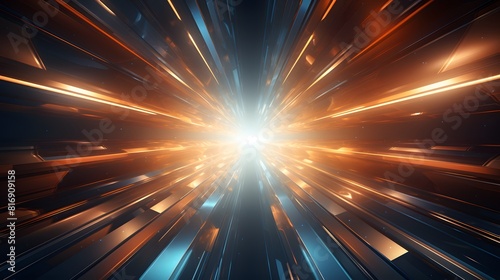 Digital technology abstract future tunnel poster background