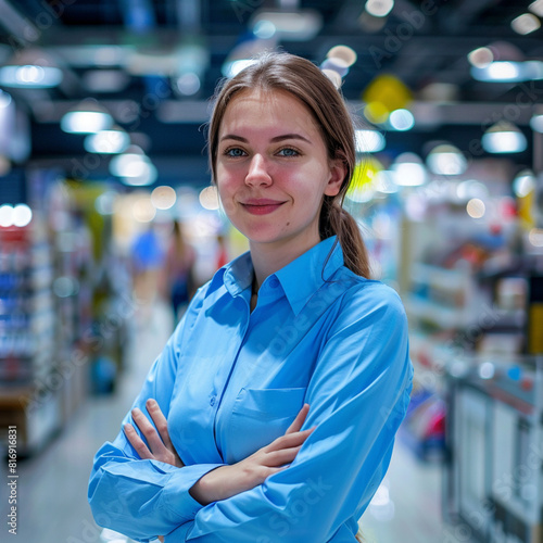 Saleswoman from a large appliance store