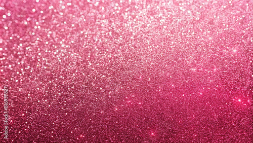 Sparkling pink water droplets cling to a smooth surface