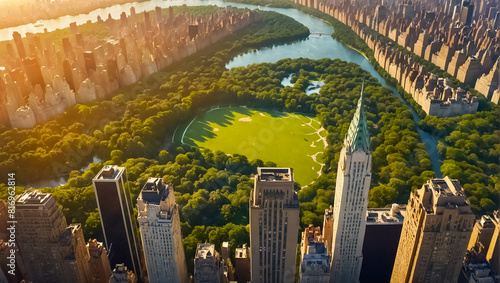 Central Park in New York aero