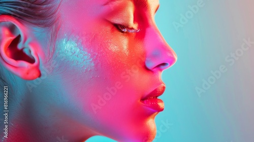 Suppress acne side view Acnefighting technology at work Advanced tone Triadic Color Scheme
