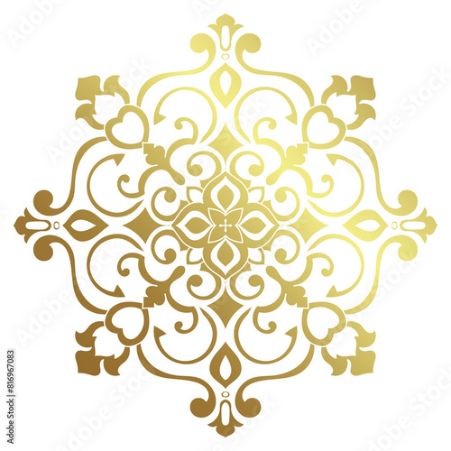 Golden mandala.Mandala de lujo .color dorado