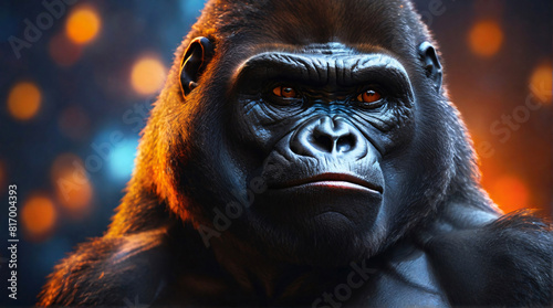 Portrait gorille 3 IA