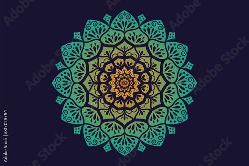 Mandala Design Ethnic decorative element. Islam, Arabic, Indian, ottoman motifs and Ornament