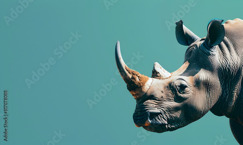 World Rhino Day copy space background