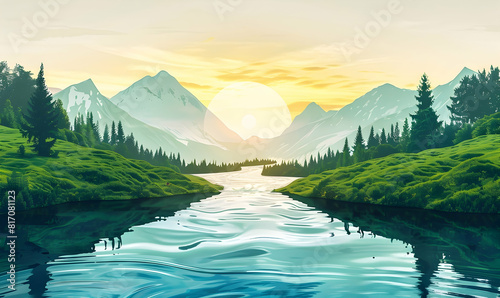World Rivers Day copy space background