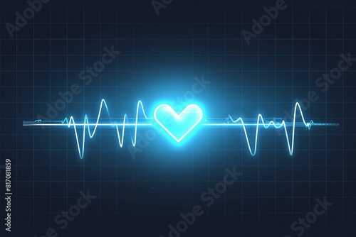 Digital healthcare medical background with heat beat line