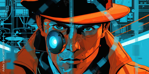 The Lone Cyber-Gumshoe: A Neon-Soaked Vigilante Peeks into the Shadowy Realms of Cyberspace, Fedora in Tact.