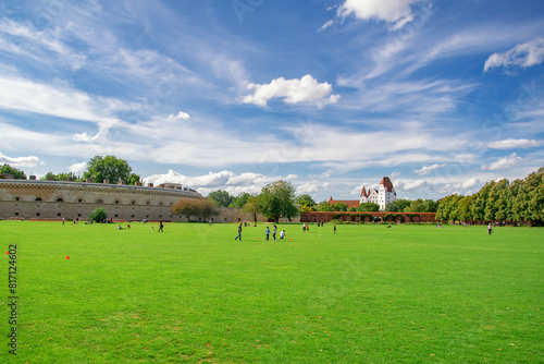 beautiful summer view in the park, Ingolstadt 