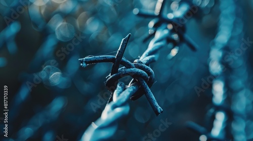A close up image of barbed wire to commemorate the International Day of Remembrance of the Slave Trade and its abolition