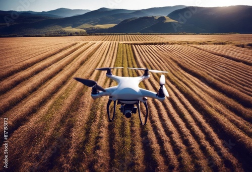 'use agriculture drones ai generative drone sky field landscape sunset farm nature grass sun wheat cloud oil tractor sunrise green summer rural tree old blue fog industry country'