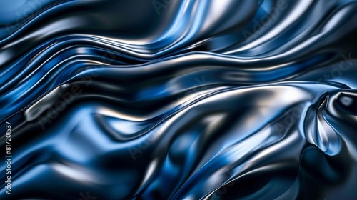 A blue fabric with a shiny surface