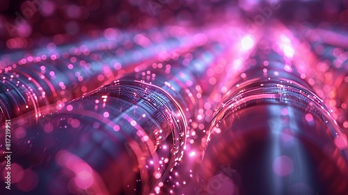 Illustration depicting optical fibers of a fiber optic cable, symbolizing internet technology.