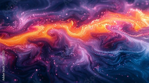 Close-up view showcasing intricate abstract patterns formed using ferromagnetic liquid and other chemical substances.