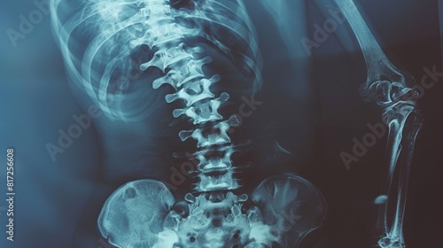  X-ray of a human spine and pelvis