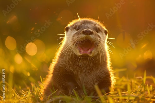 Nutria by river, close up of rodent in nature. Small furry animal eating, wet fur, alert expression. Wildlife in habitat, aquatic mammal with sharp teeth, outdoors in European.
