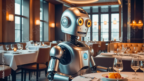 robot waiter in a restaurant