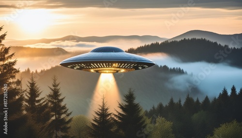 flying saucer alien encounters paranormal background