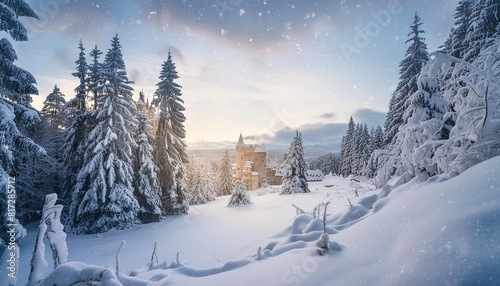 winter fantasy snowfall weaves a story of wonder through snowdrifts a magical winter kingdom