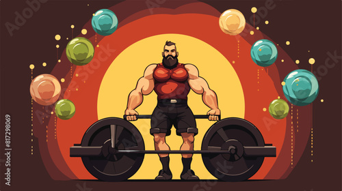 Strongman strong man circus performer weightlifter