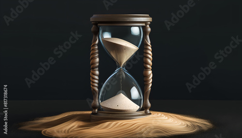 hourglass, sand running, concept of growing up aging and time management
