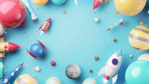 Party balloons background in varied themes. Perfect for birthdays, celebrations and joyful occasions